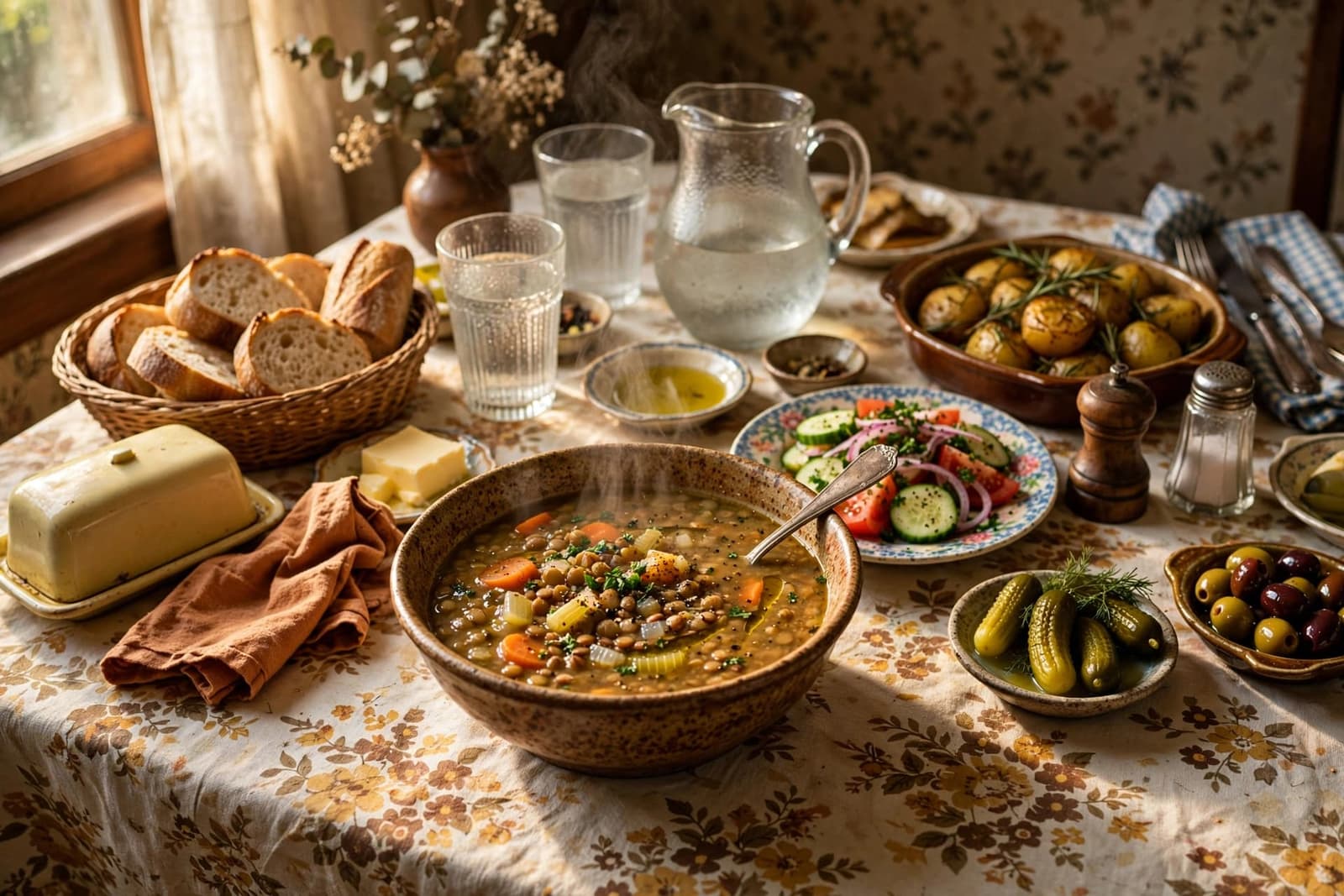 Mother’s Lentil Soup And Crowded Family Tables