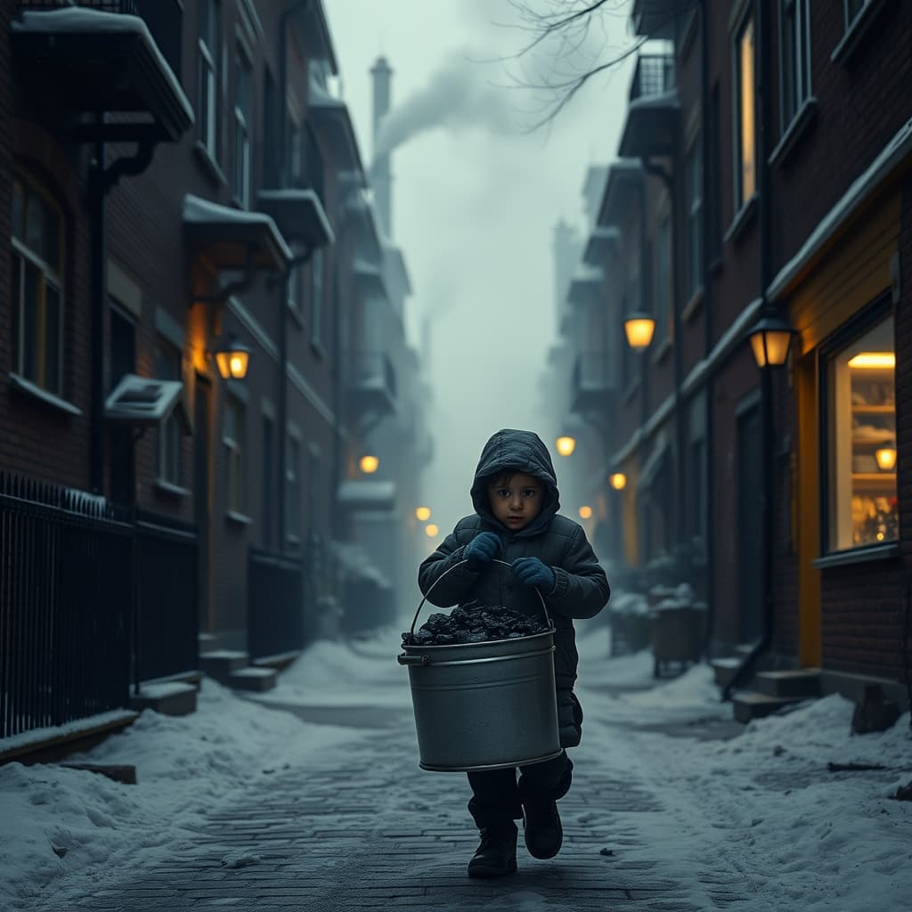 Why Did Children Carrying Stove Coal in Winter Take Their Place at the Heart of Old Urban Life While Settling into the Streets’ Memory Behind Fogged Glass?