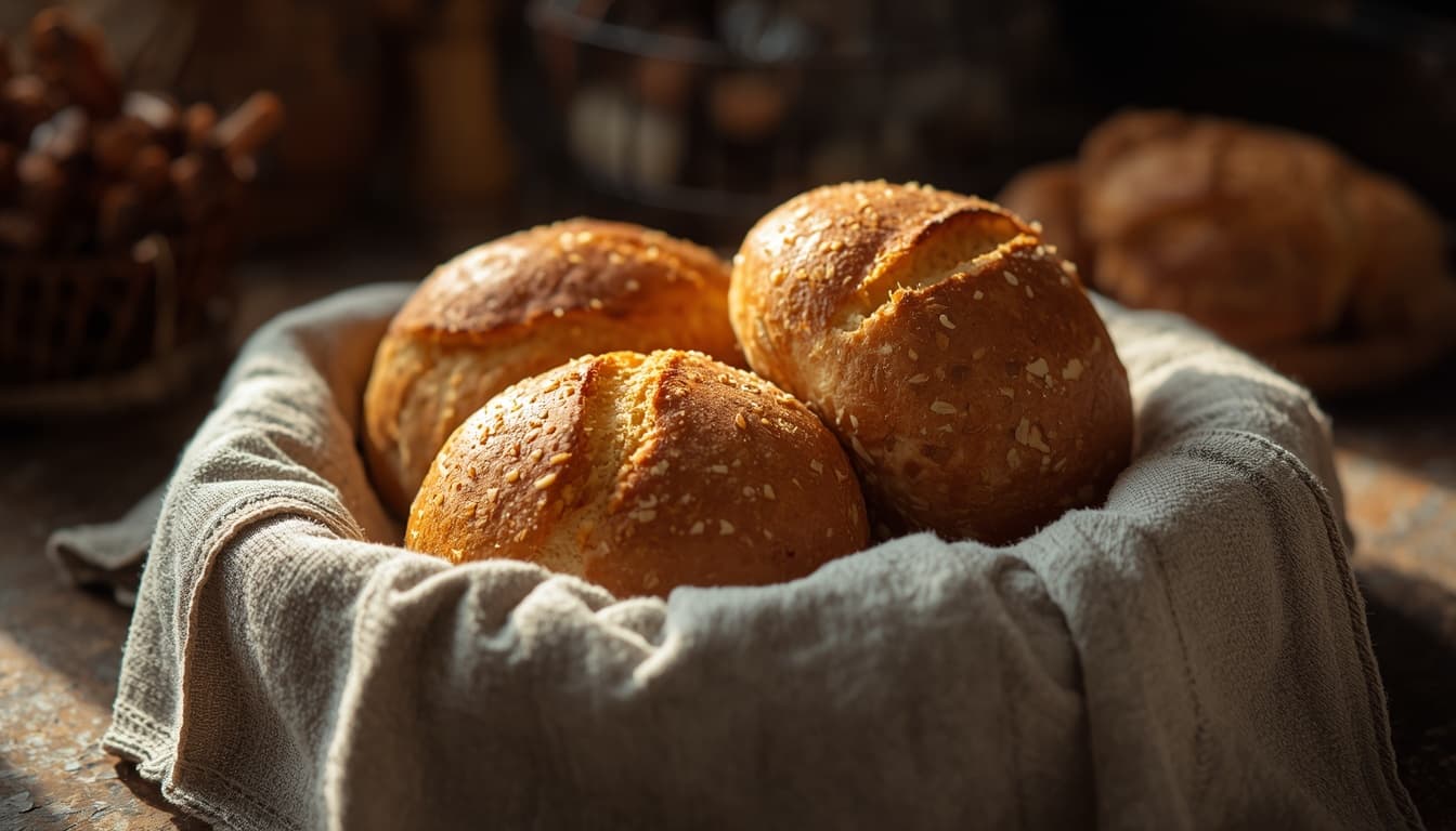 fresh stone oven simit wrapped in a simple cloth