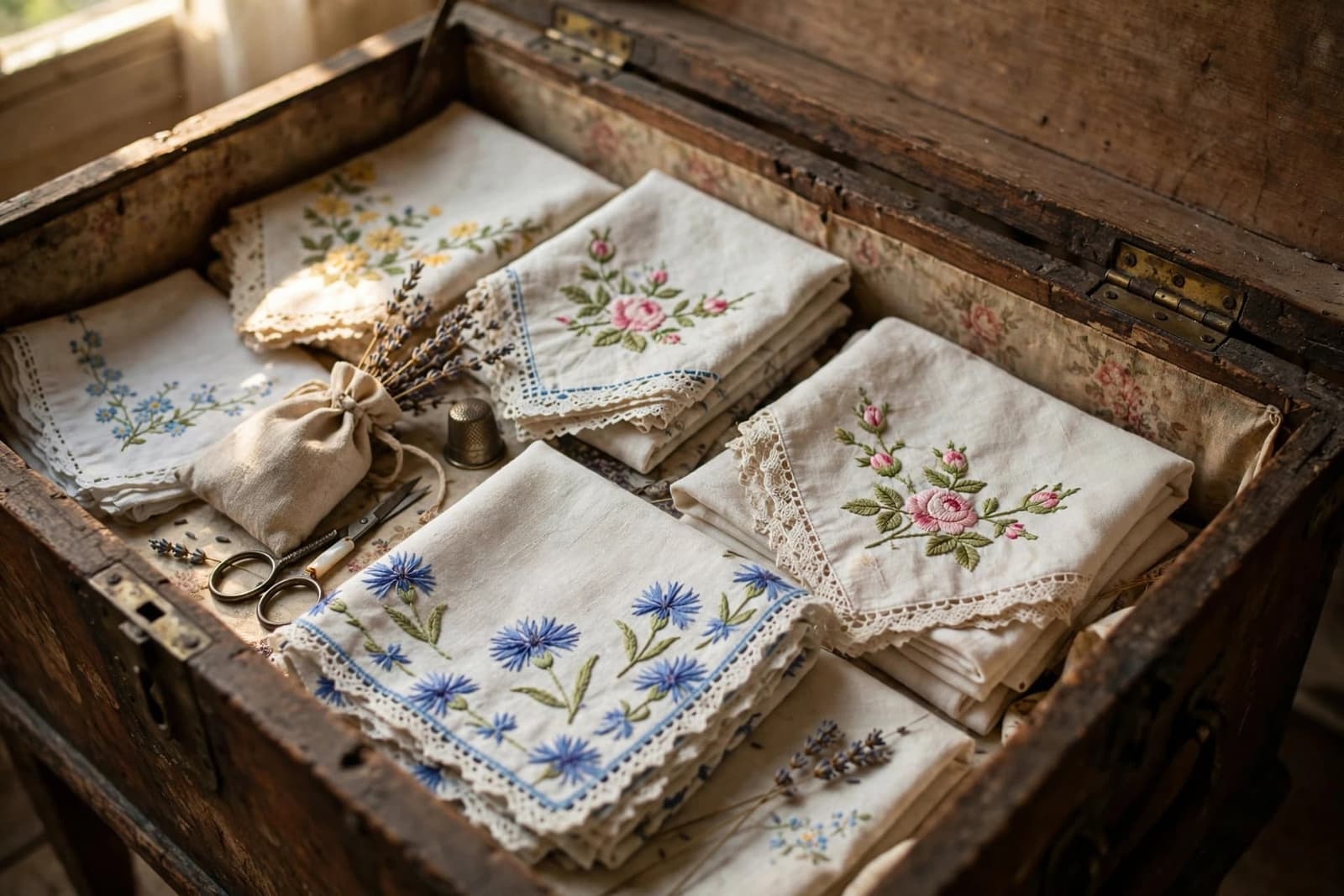 Embroidered Handkerchiefs And The Dowry Room