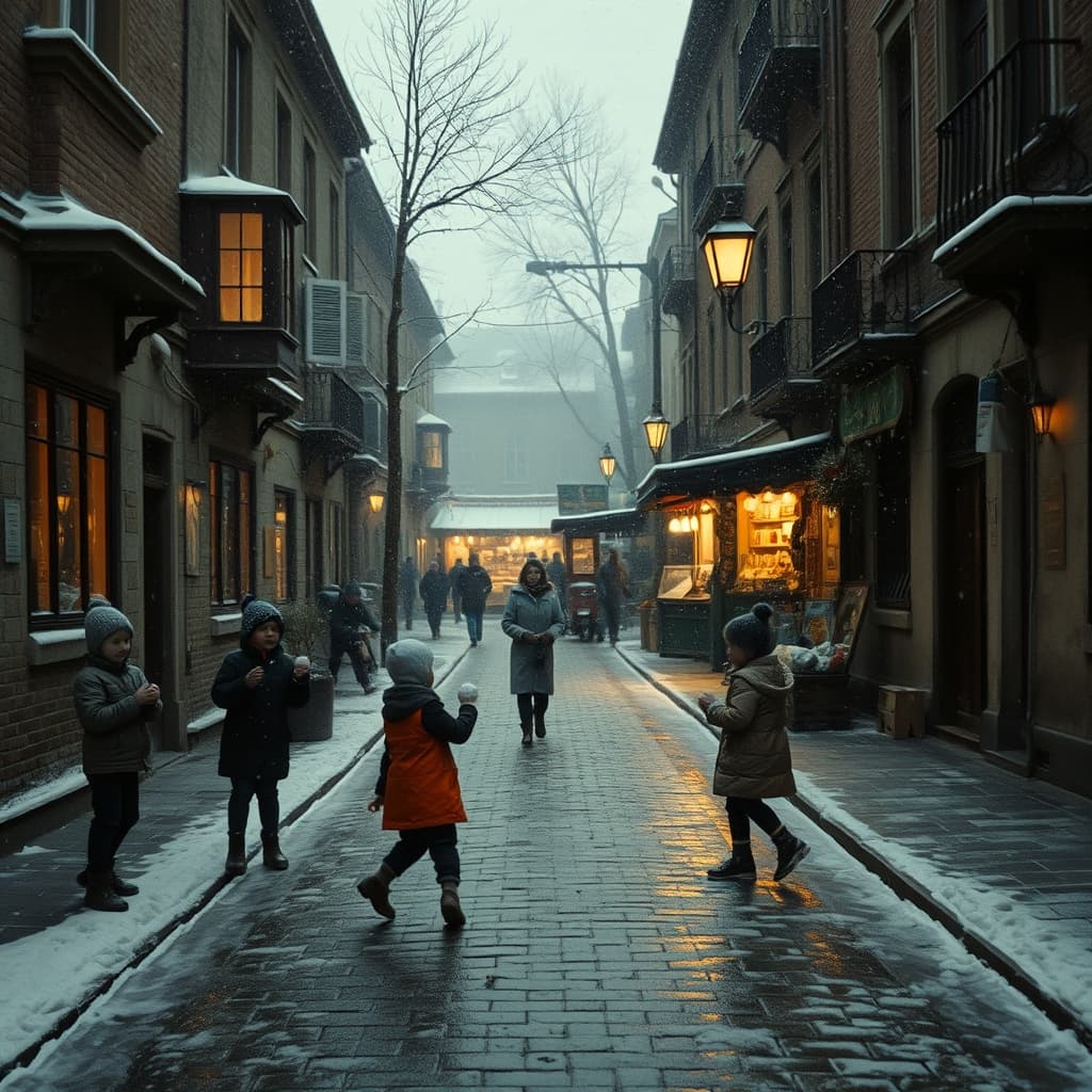 How the Hours Spent on Streets That Did Not Empty When Snow Fell Turned the Street into a Shared Home, as If Hidden on the Back of a Postcard in the Bazaar Crowd