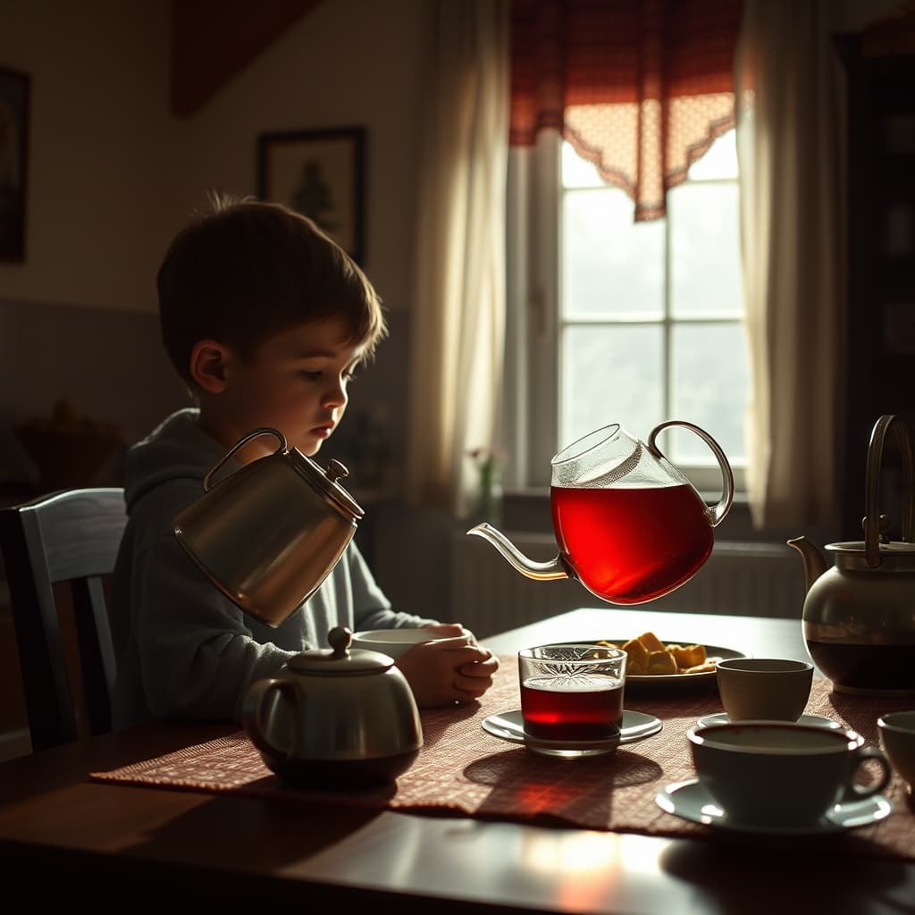 after-school-meal-deep-red-tea-family-memory