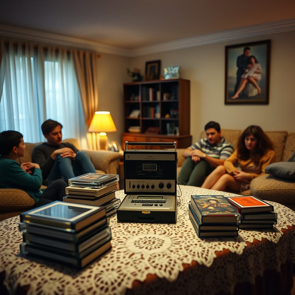 family-cassette-recorder-ritual-analog-listening
