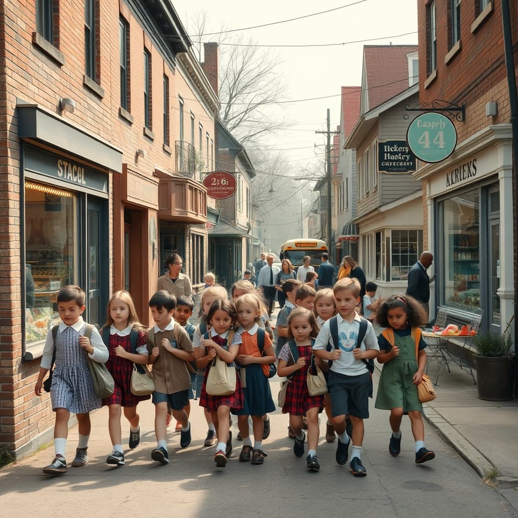 children-walking-to-school-neighborhood-shopkeepers-bond