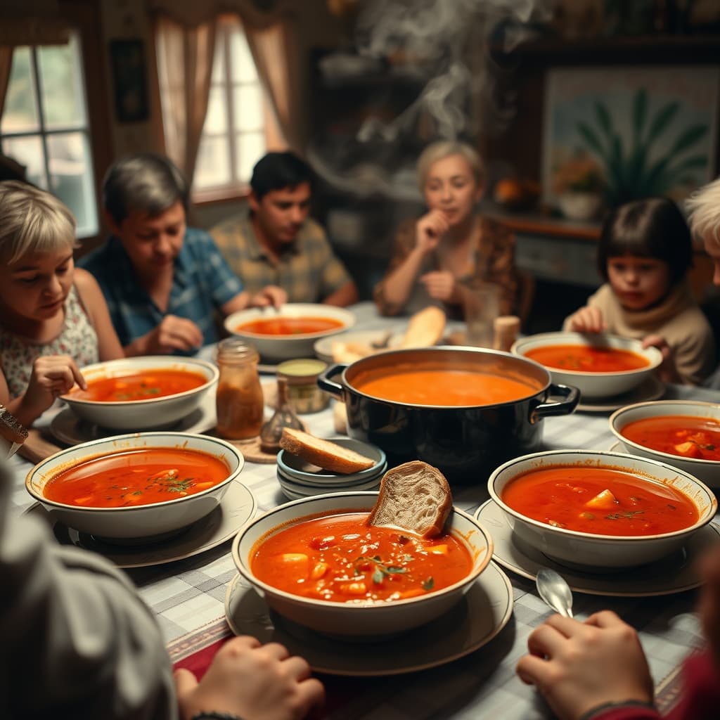 homemade-tomato-soup-crowded-family-tables