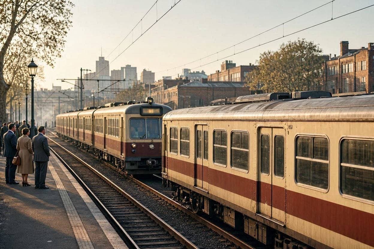 Commuter Trains And City Mornings